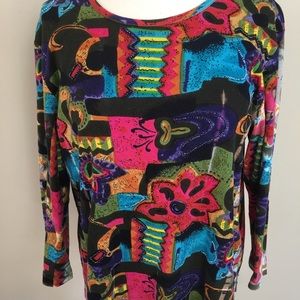 Chico’s vintage colorful long sleeves T-shirt